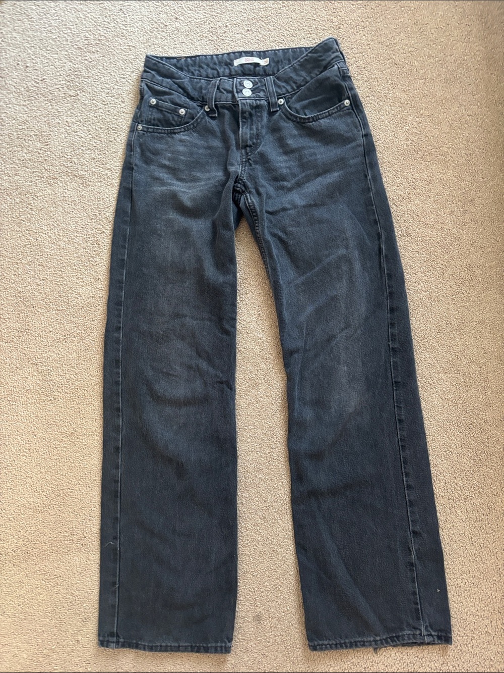 Levi’s Superlow Woman’s Loose Jeans - Black Size 24 - Picture 3 of 7